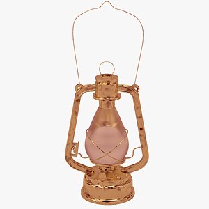 kerosene lamp 3d obj