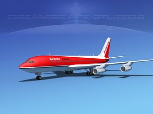 3d 707-320 airlines boeing 707 model