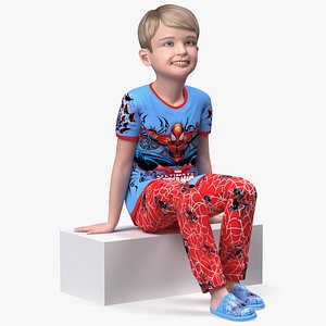Child Boy Home Style Rigged for Maya