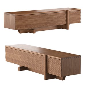 Solid wood minimalist style TV stand