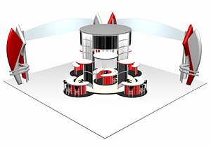 3d model exhibition stand presentation advertisement