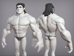Cartoon male character Sam base mesh