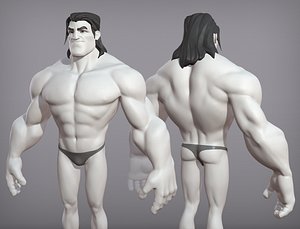 Cartoon male character Sam base mesh