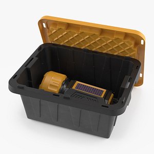 Emergency Flashlight with Storage Box Orange