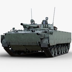 BMP-3 Infantry Vehicle Rigged Realtime model