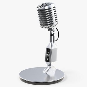 retro microphone 3d model