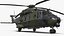 NH90 Army Multirole Helicopter Green Camo with Interior Rigged for Maya 3D