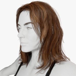 3D Realistic Female hair 11