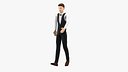 Waiter Low Poly Rigged for Maya