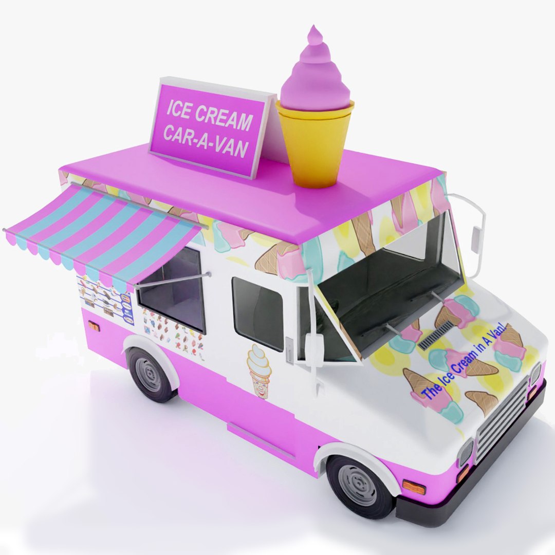 Ice Cream Truck Vehicle 3d Model