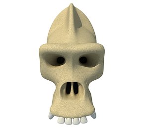 3D gorilla skull skeleton