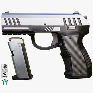 Generic Pistol 04 All PBR Unity UE Textures Included model