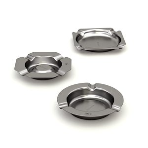 ashtray ash metal 3D model
