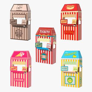Cardboard Stands Collection 3 3D model
