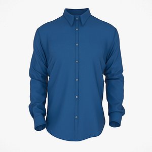 shirt blue 3d model