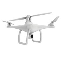 Remote control air drone. Dron with action video camera.