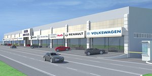 modern auto 3d model