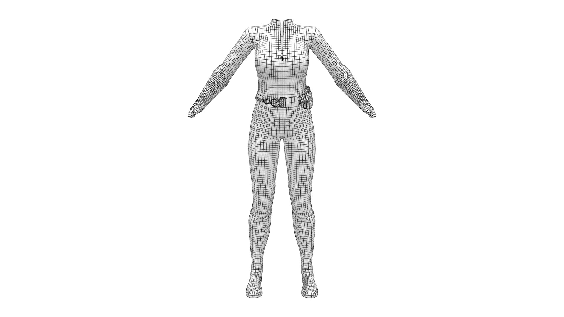 3D Futuristic Sci-Fi Full Outfit Jacket Pants Arm Shield model