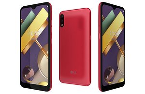 3D LG K22 Red Low Poly model