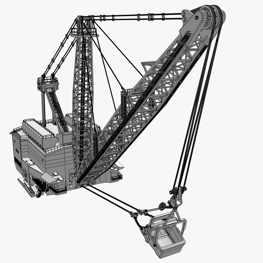 3ds Max Dragline Excavator