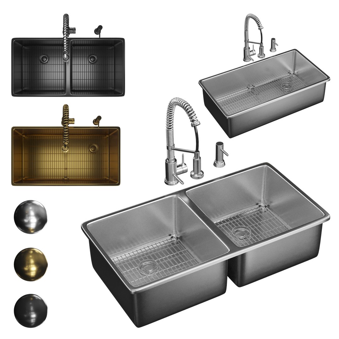 Elkay Sinks And Tap 3D Model TurboSquid 2012992   Preview01 