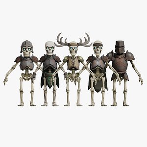 Stylized Skeleton Characters Pack