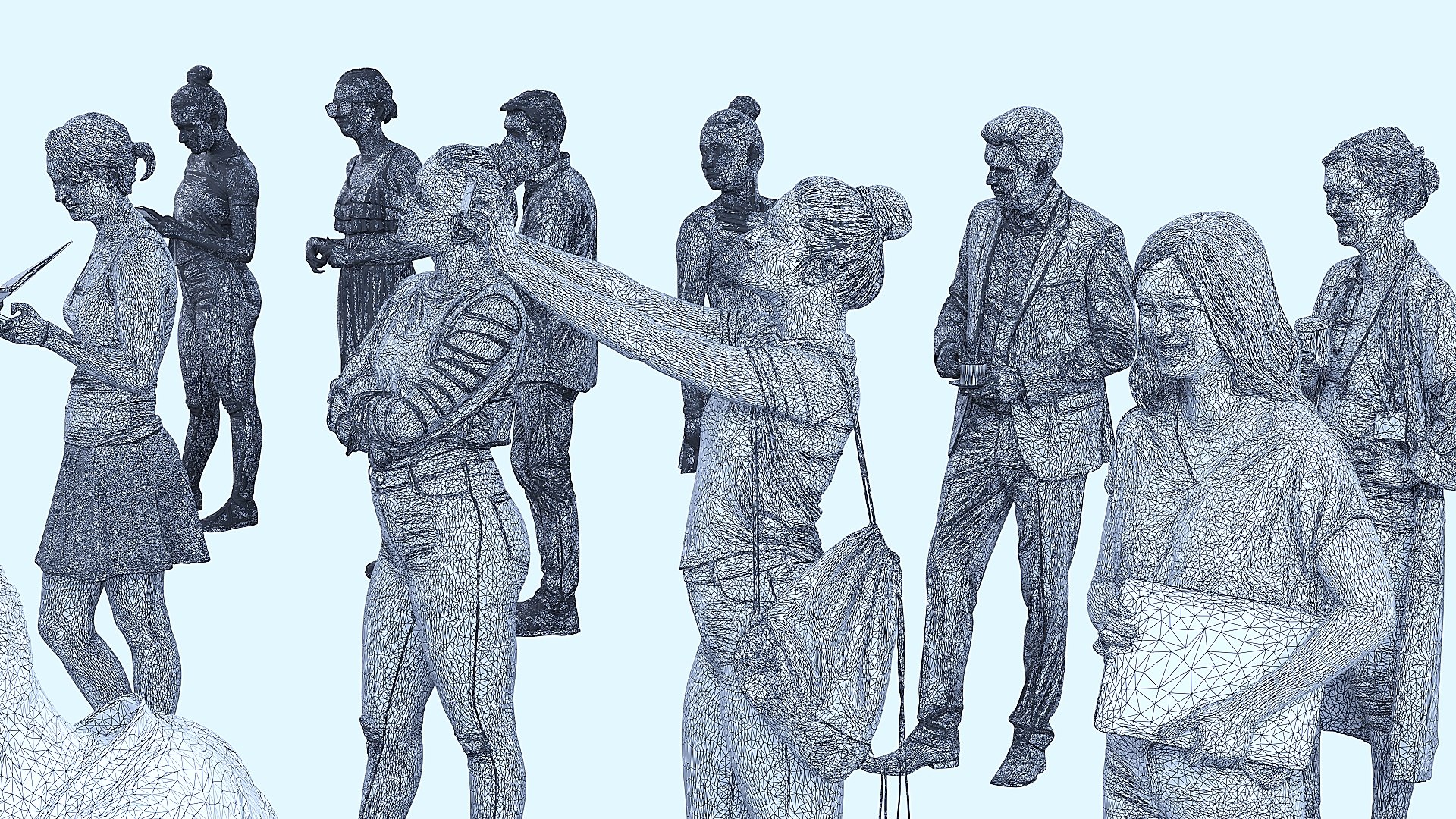 A Collection Of Random People In Different Poses Model - TurboSquid 2402321