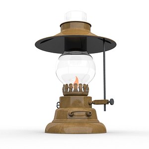 Vintage Kerosene Table Lamp 3D model