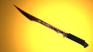 3D model ninja sword
