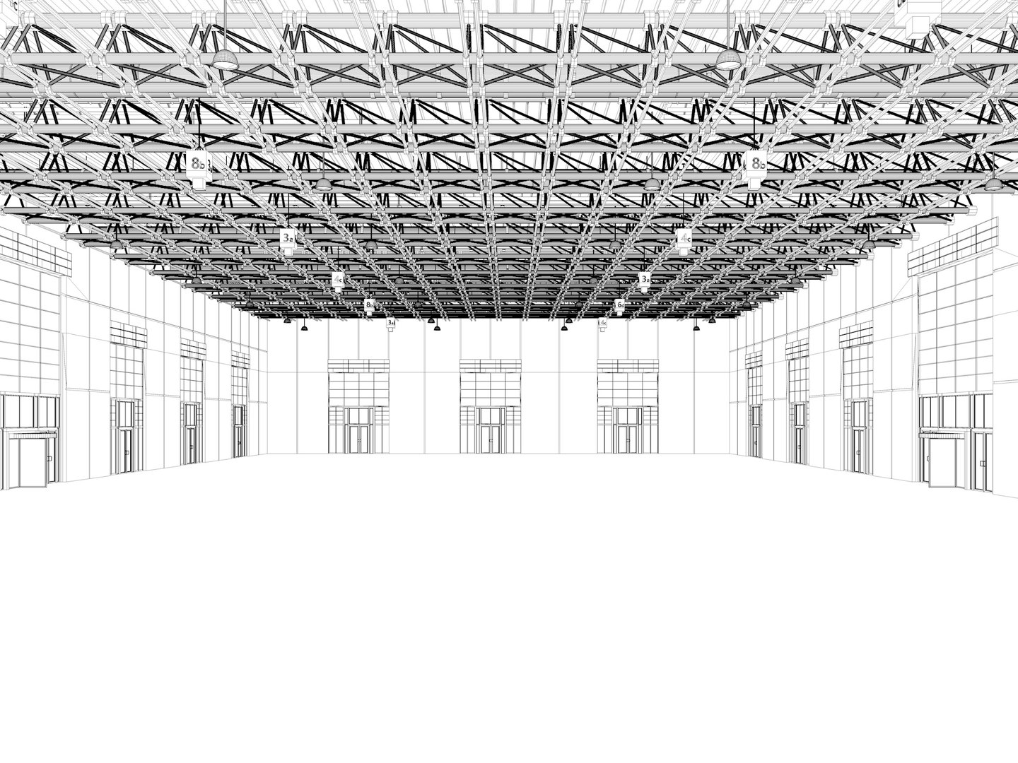 Exhibition Hall Warehouse 3 Model - TurboSquid 2074589