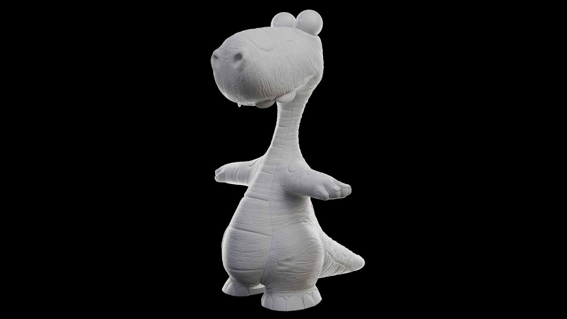 Cute Cartoon Dinosaur 3D Model - TurboSquid 2474783