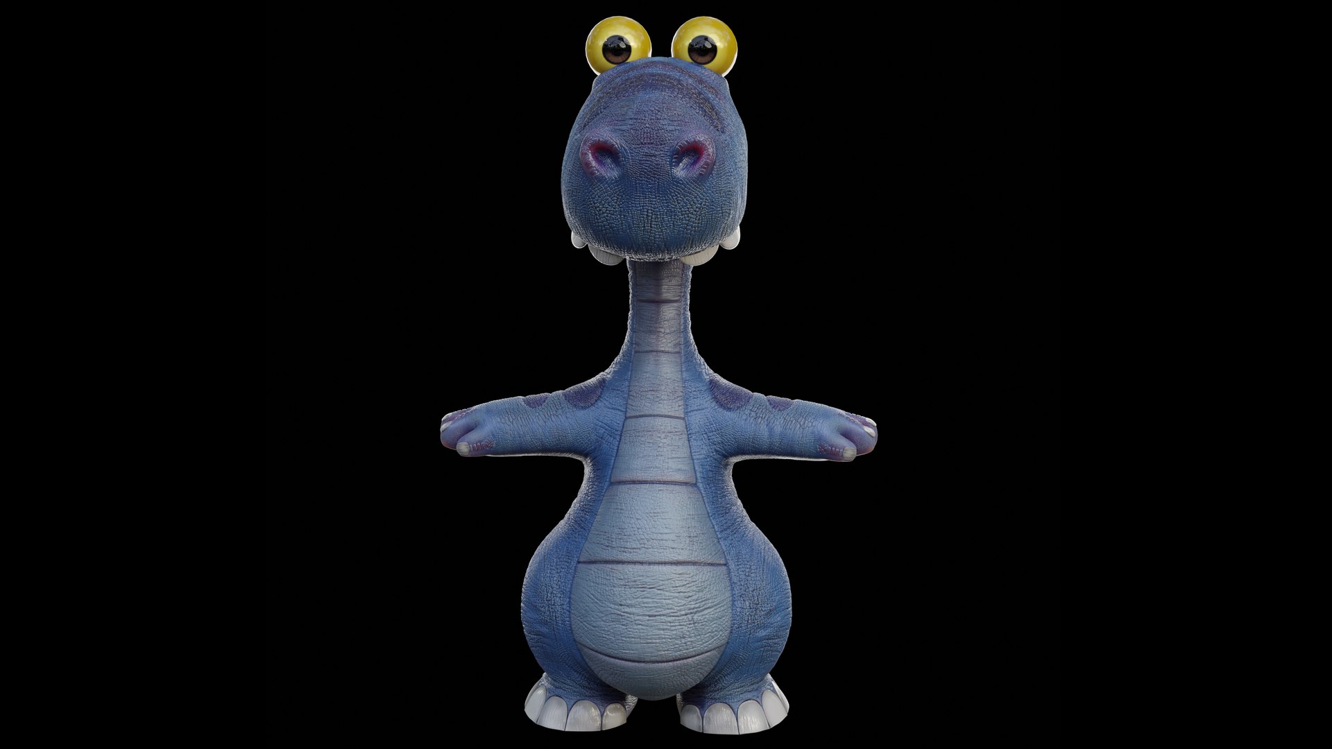 Cute Cartoon Dinosaur 3D Model - TurboSquid 2474783
