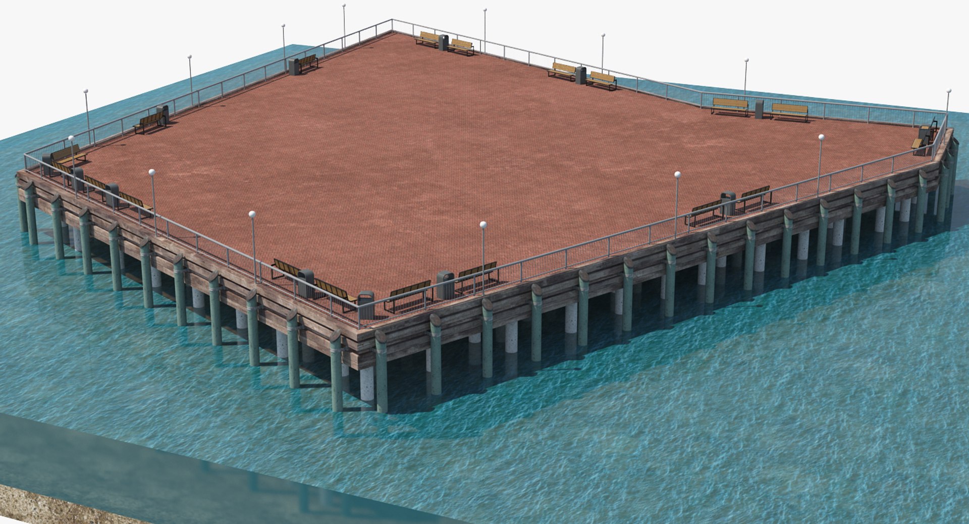 Public Pier 3D Model 3D model preview