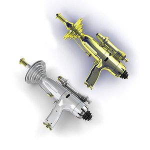 3D model retro raygun