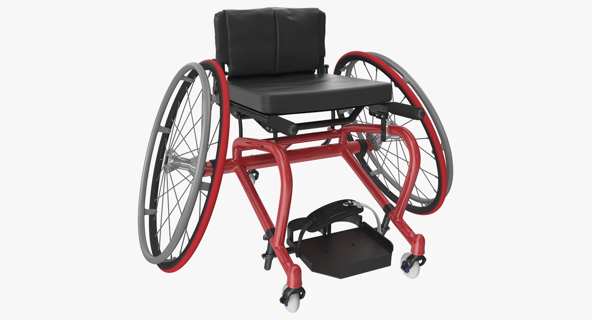All Court Sports Wheelchair Generic 3D Model preview