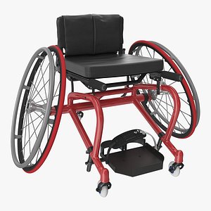 3D model court sports wheelchair generic