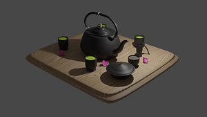 settings japanese decoration 3D model
