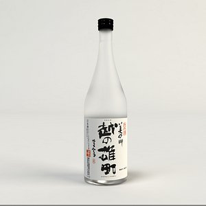 japanese sake bottle 3d model