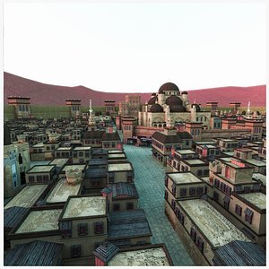 3D town desert ancient model