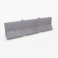 Concrete Barrier Low-poly PBR