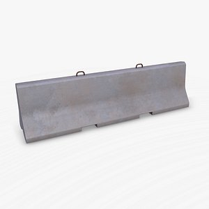 Concrete Barrier Low-poly PBR