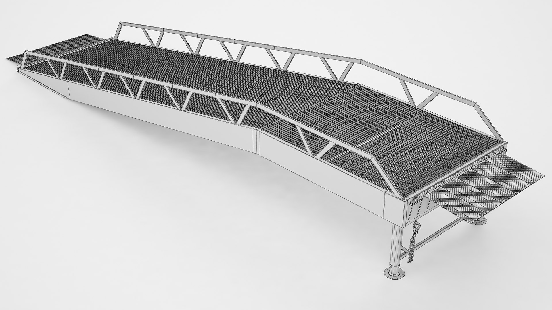 3D Used Portable Loading Ramp 01 - TurboSquid 1839320