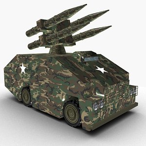 3D Cartoon rocket launcher model