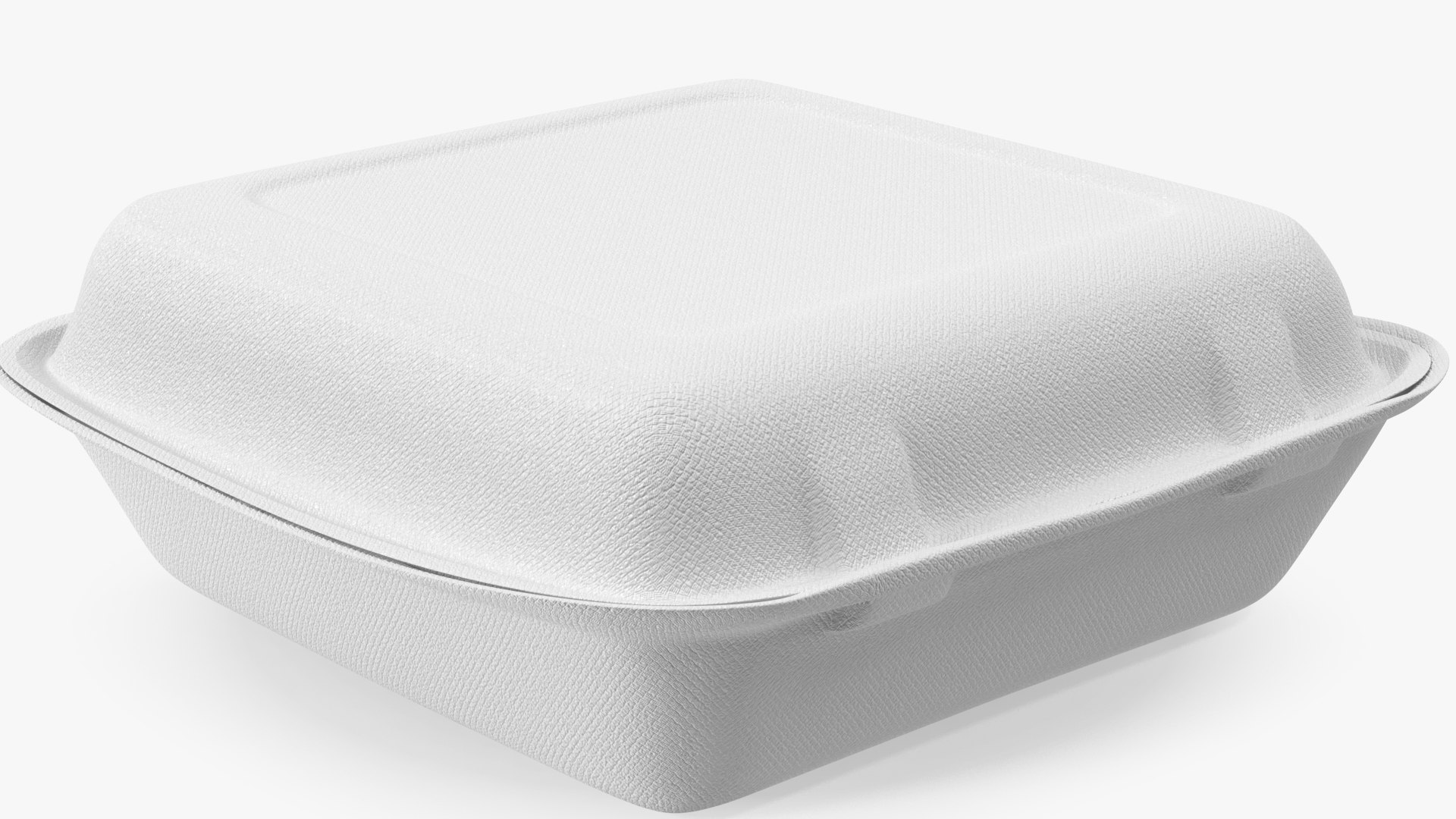 Compostable Food Container Closed 3D model preview