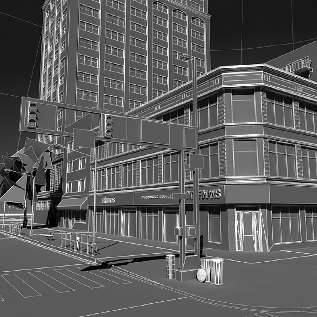 3d Model Downtown Buildings