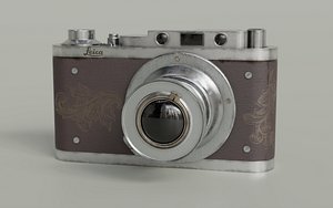 Leica Old Vintage Camera with Ultra Realistic Texture 3D model