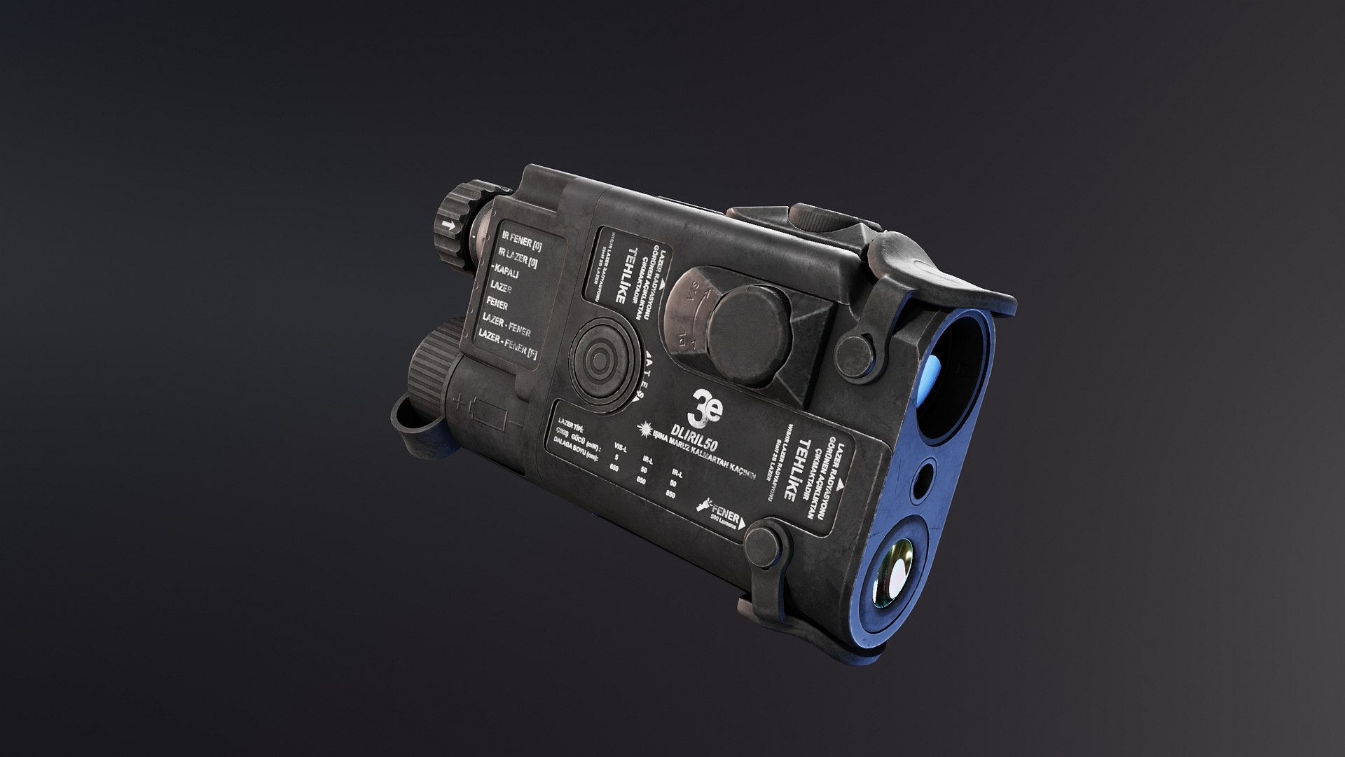 3D DLIRIL50 Laser Pointer and Illuminator https://p.turbosquid.com/ts-thumb/X1/VOreBo/Du/dliril50_laser_pointer_prev_002/jpg/1779601350/1920x1080/fit_q87/8df2f5d4786bad9e25bdb2f82775cc3ac0f113d5/dliril50_laser_pointer_prev_002.jpg