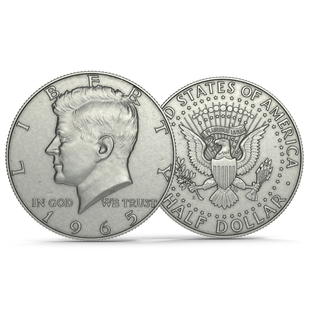 US Half Dollar 3D model preview