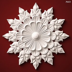 (621) Decor Element Rosette -3d STL model for CNC