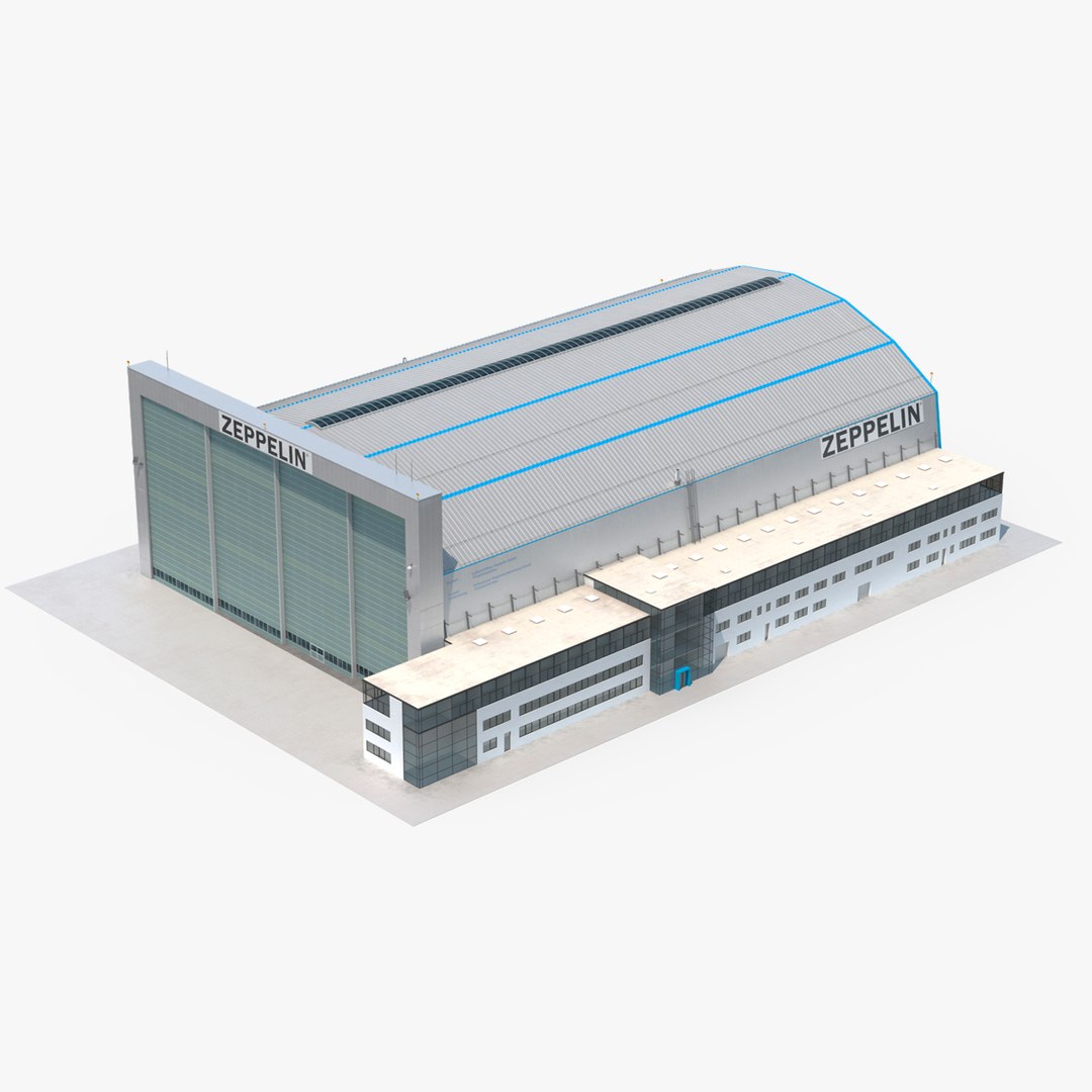 Friedrichshafen Zeppelin Hangar 3D model preview